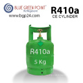 China Fabrik Kältemittel R410A Gasnetzgewicht 11,3 kg Zylinder mit 99,99% hoher Reinheit
